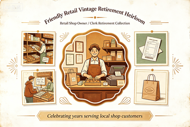 RS-1318 | Friendly Retail Vintage Retirement Heirloom (Retail Shop Owner / Clerk Retirement Collection)