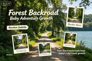 RS-0910 | Forest Backroad Baby Adventure Growth Poster