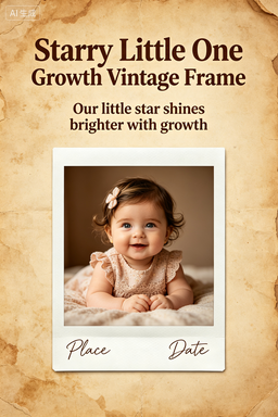 RS-1610 | Starry Little One Growth Vintage Frame