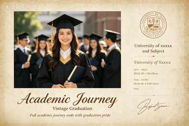 RS-1003 | Academic Journey Vintage Grad Print