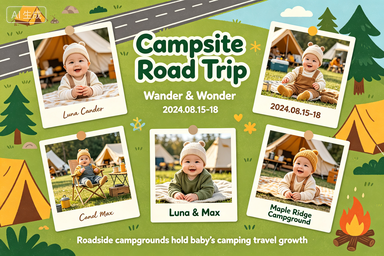 RS-0917 | Campsite Road Trip Baby Growth Memory Poster