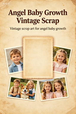 RS-1605 | Angel Baby Growth Vintage Scrap