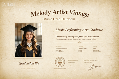 RS-1014 | Melody Artist Vintage Music Grad Heirloom (Music Performing Arts Graduate)