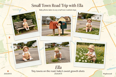 RS-0906 | Small Town Road Trip Baby Memory Poster