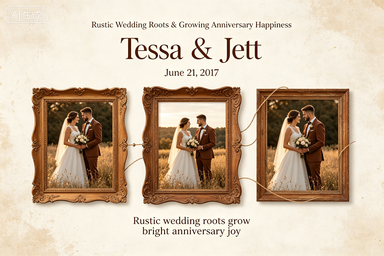 RS-0508 | Rustic Wedding Roots & Growing Anniversary Happiness