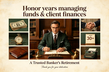 RS-1310 | Trusted Banker Vintage Retirement Keepsake (Banker / Financial Clerk Retirement Collection)