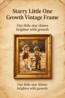 RS-1610 | Starry Little One Growth Vintage Frame