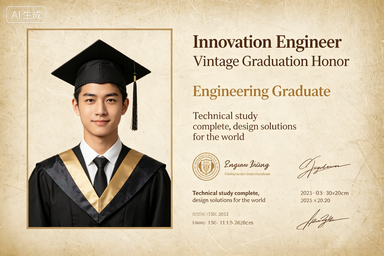 RS-1013 | Innovation Engineer Vintage Grad Honor Plaque (Engineering Graduate)