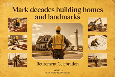 RS-1306 | Hardhat Builder Vintage Retirement Print (Construction Worker Retirement Collection)