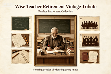 RS-1302 | Wise Teacher Retirement Vintage Tribute (Teacher Retirement Collection)