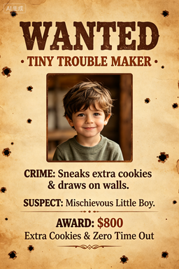 RS-1702 | Wanted - Tiny Trouble Maker (Little Boy Focus)