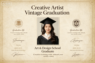 RS-1010 | Creative Artist Vintage Graduation Print (Art & Design School Graduate)