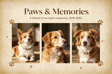 RS-1407 | Four Fur Family Members, Enduring Collective Love