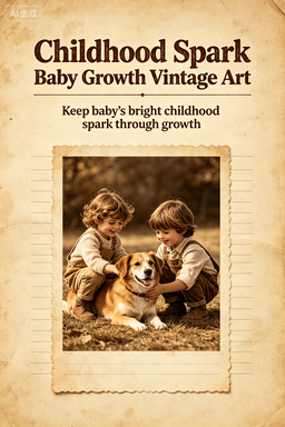 RS-1614 | Childhood Spark Baby Growth Vintage Art