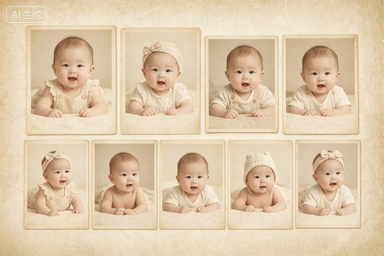 RS-1610 | Starry Little One Growth Vintage Frame