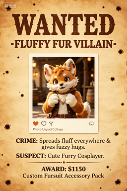 RS-1716 | Wanted-Fluffy Fur Villain (Furry Cosplay Person)