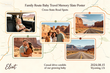 RS-0903 | Family Route Baby Travel Memory Slate Poster