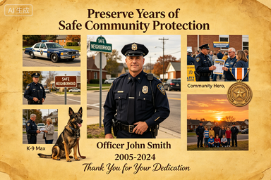 RS-1305 | Loyal Police Officer Retirement Keepsake (Police Officer Retirement Collection)