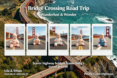 RS-0914 | Bridge Crossing Road Trip Baby Memory Print
