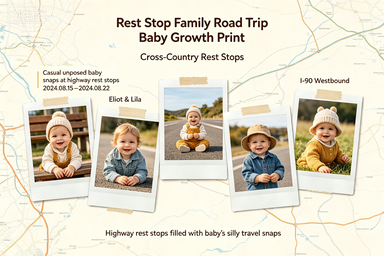 RS-0908 | Rest Stop Family Road Trip Baby Growth Print