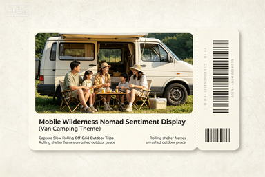 RS-0713 | Mobile Wilderness Nomad Sentiment Display (Van Camping Theme)