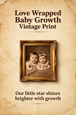 RS-1612 | Love Wrapped Baby Growth Vintage Print