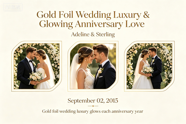 RS-0516 | Gold Foil Wedding Luxury & Glowing Anniversary Love