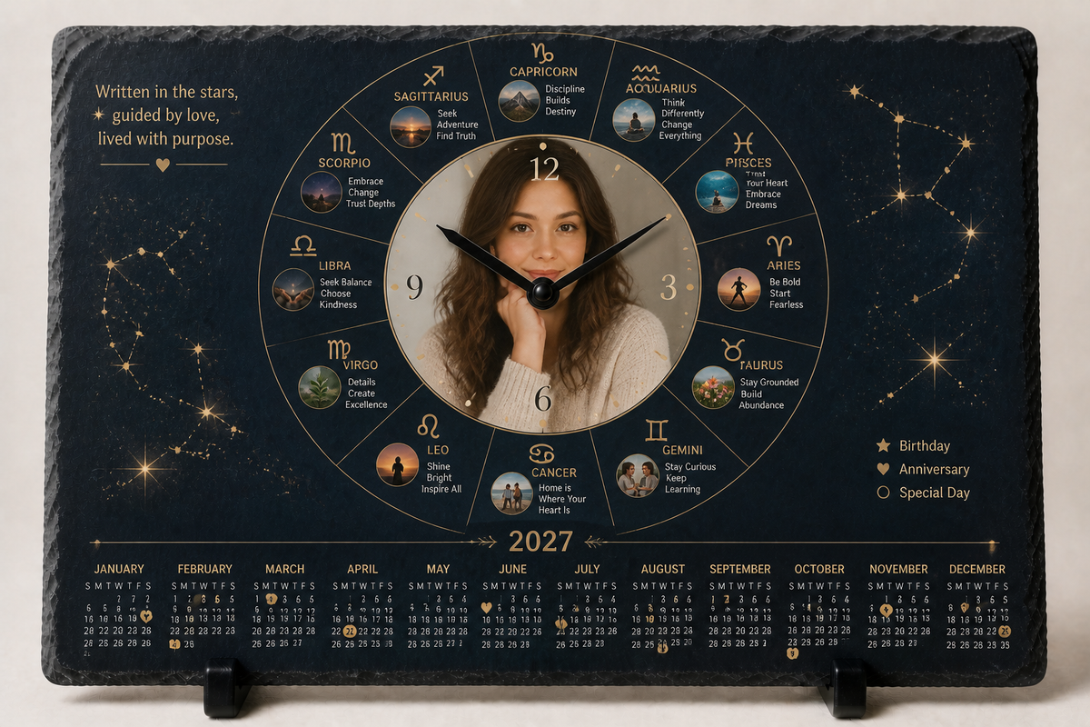 2. 12‑Photo Baby First Year Clock