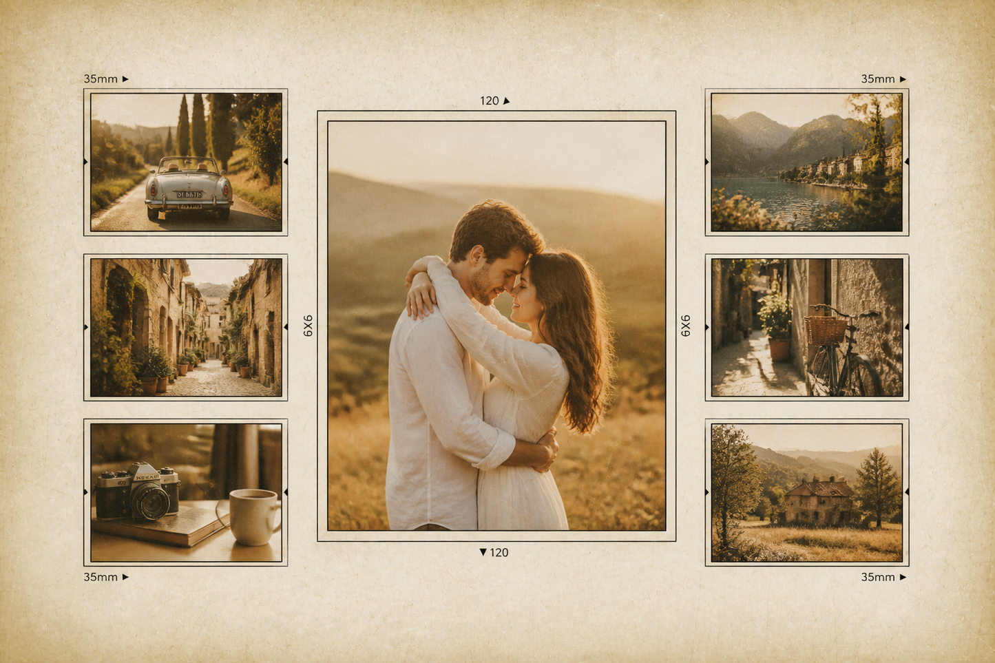 RS-0309 | Vintage Album Spread (7 photos)