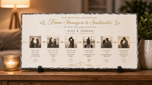 Wedding Anniversary Love Timeline Slate